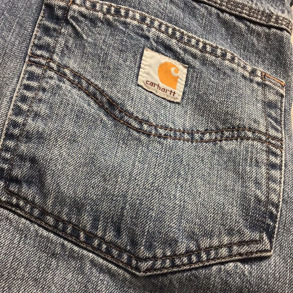 Carhartt Men’s 38x29 Jeans Blue Denim Relaxed Straight Fit B213 LVN - Picture 6 of 8